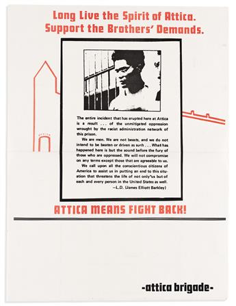 (RADICALISM.) Collection of ephemera from the Attica Brigade, an Anti-Imperialist Student Organization.